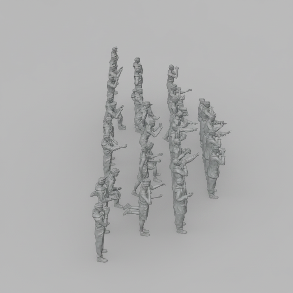 WWII - 1/144 - Kriegsmarine crew 35pcs