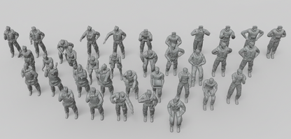 WWII - 1/144 - Kriegsmarine crew 35pcs