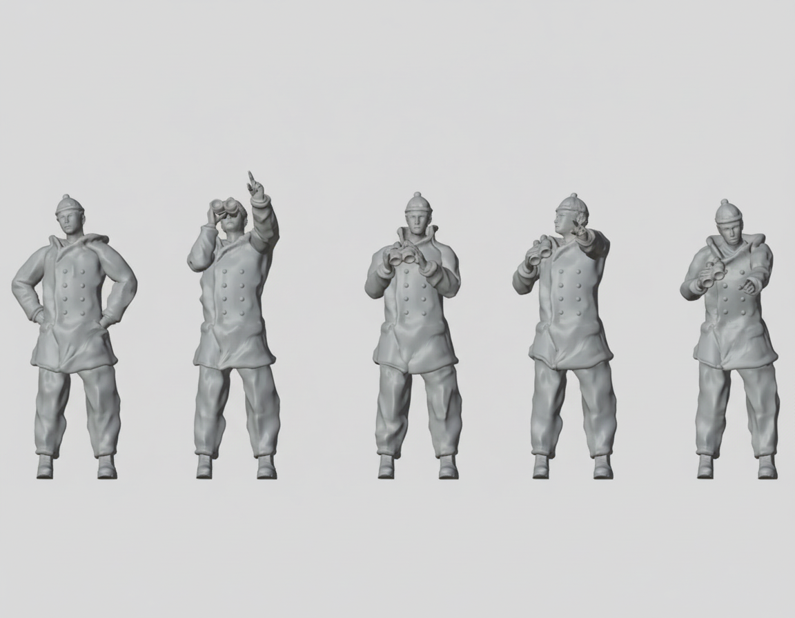 WWII - 1/144 - Kriegsmarine crew 35pcs