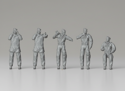 WWII - 1/144 - Kriegsmarine crew 35pcs